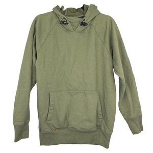 GRUDENS Dellingham Tech Men's Olive Green Pullover Hoodie Drawstring Size Medium